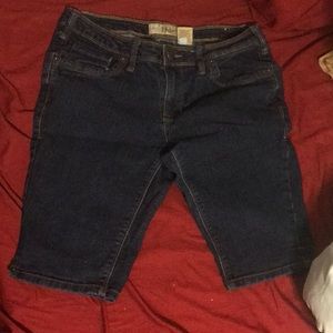 Size 9 thigh high shorts dark blue jeans